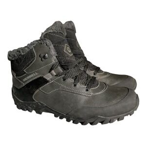 Merrell Aurora 6 Ice+ Boots Womens Size 9 Black Snow Gorpcore Outdoor Faux Fur